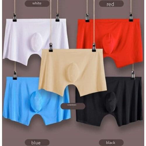 Men Underwear Boxer Shorts Mens Lce Silk Seamless U Convex Very Soft Sexy Kilot Male Mens Underpants Cueca Boxer Homme