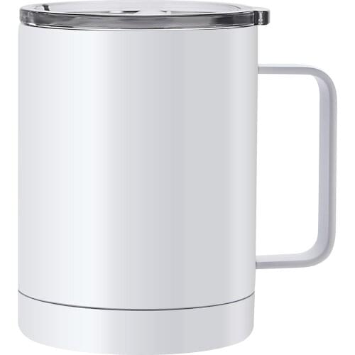 Wholesale 12oz White Blanks Sublimation Beer Mugs With Handle Stainless Steel Double Vacuum Coffee Cup Eco-Friendly Cup For Gift