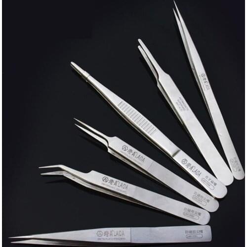 One Laoa Stainless Steel Tweezers Welding Tweezers Pinzas Pincet Pinzette Pinzas Precision Tool