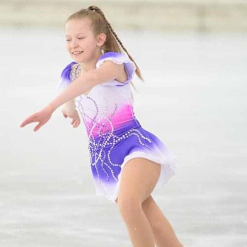 RUBU Customization Ice Figure Skating Dress RG Rhythmic Gymnastics Leotard Acro Baton Twirling Tap Skating Apparel Dance Wear