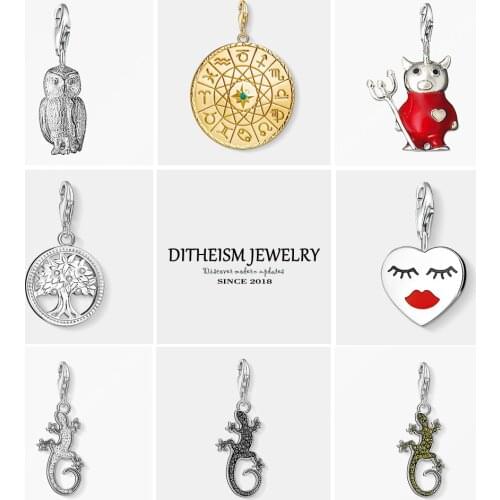 Owl Charms Pendant,2018 Jewelry 925 Sterling Silver Classic Gift For Women Girls Fit Bracelet Necklace Bag Choker