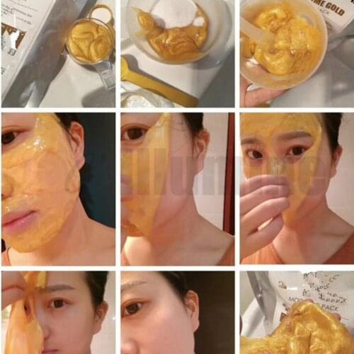 Beauty Salon Products High-end Luxury 24K Gold Peel Off Modelling Mask Gel Mud Compact 1000ml+100g Amino Acid Powder