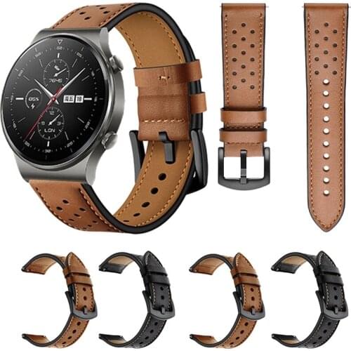 Genuine Leather Smart Band For Huawei Watch GT2 Pro watch Strap For Honor GS Pro / ES Huawei GT 2 Pro 20/22mm Bracelet Watchband