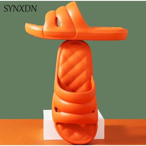 New Slippers Women Thick Platform Women Indoor Bathroom Slipper Soft EVA Anti-slip Home Floor Slides Ladies Summer Shoes Men