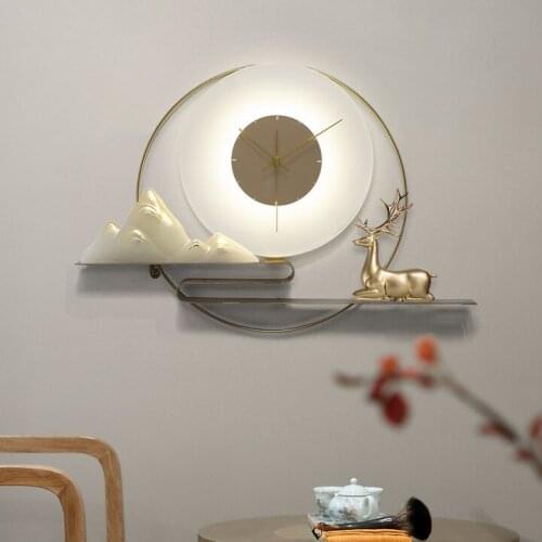 Luminous Large Wall Clock Minimalist Silent Creative Modern Unique Wall Clock Handmade Art Novelty Living Room Home Decor AB50WC