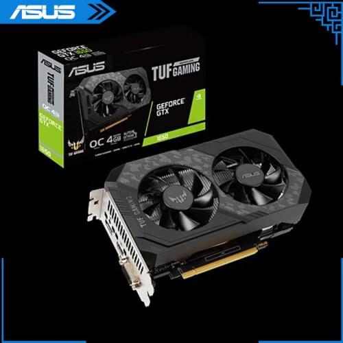 Asus TUF-GTX1650-O4GD6-P-GAMING Graphics Card NVIDIA® GeForce GTX 1650 PCI Express 3.0 GDDR6 4GB DVI HDMI-compatib DP Video Card