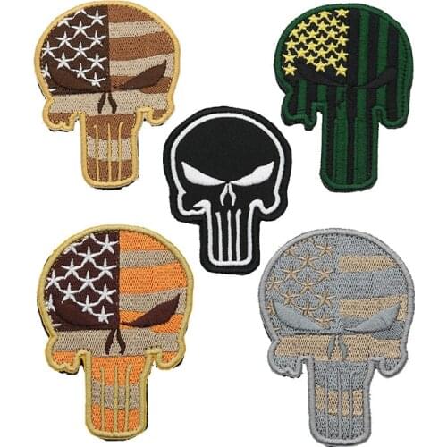 Embroidery Badge Tactical Morale Punisher Badge Applique Military Embroidery Apparel Fabrics Apparel Accessories