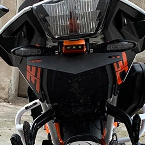 Rear License Plate Tail Frame Holder Bracket with LED Light for KTM DUKE 125 250 390 200 DUKE 2013-2016 2017 2018 2019 2020 2021