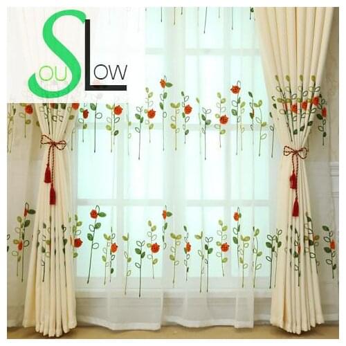 Slow Soul Ladybird Fly Insect Curtain Cotton Living Room Curtains Tulle Cortinas For Cortina Kitchen Bedroom Baby Children Kids