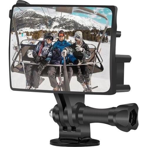 SheingKa Selfie Vlog Mirror Screen for GoPro 5/6/7/8/9 Camera Flip Mirror with Cold Shoe Screw for Smartphone Action Camera