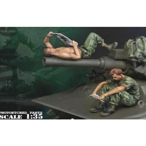 1:35 scale die-cast resin soldier Vietnam war 2 people need to assemble and color by yourself free shipping 35203
