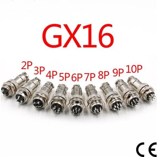 1set Aviation plug socket GX16-2-3-4-5-6-7-8-9-10 core air connector cable connector connector