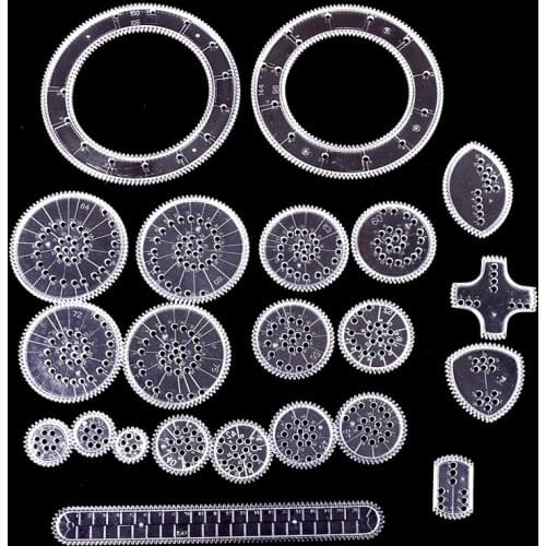 1set Spirograph Deluxe Set Design Tin Set Draw Spiral Designs Interlocking Gears & Wheels Draw Educational Toys School Supplies