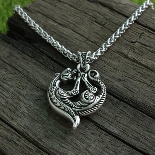 1pcs lanseis viking wolf pendant celt wolf men necklace norse jewelry