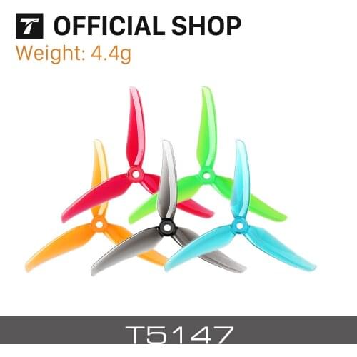 2 paires/sac T-MOTOR T5147 FPV helice 3 lames helice CW CCW POPO systeme match F40 III, F60 III cadre de course Freestyle