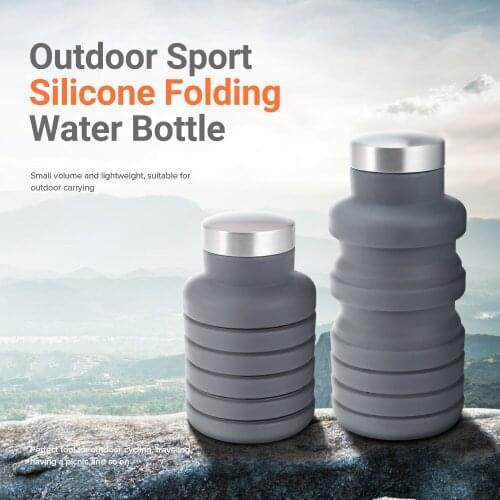 2019 Original Outdoor Sport Silicone Folding Water Bottle Food Grade Silicone Material Non-Toxic Durable Travel Water Glass