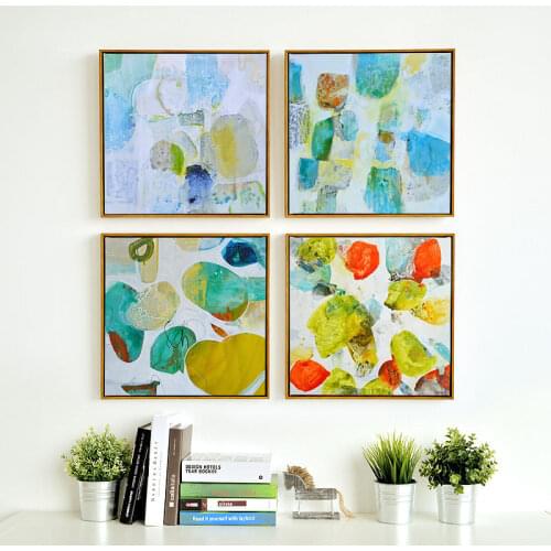 Abstract Color Block Modern Nordic Style Abstract Canvas Art Decoration Painting Porch Aisle Hanging Painting Model Room Mural