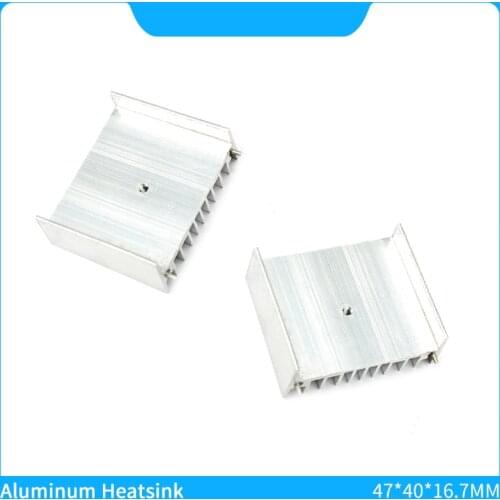 Aluminum Heatsink Radiator Cooling for For Electronic Chip IC TDA7377 TDA7297 Chip Heatsink Cooling Pads 47*40*16.7mm