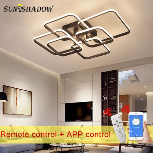 Black&White Led Ceiling Lamp Indoor Home Modern Chandelier Ceiling Light for Living room Bedroom Dining room Kitchen Luminaires