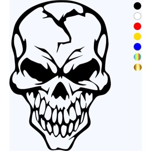 CK3388# Skull vinyl car sticker reflective waterproof cool waterproof removable decal self-adhesive car auto stickers for bumper