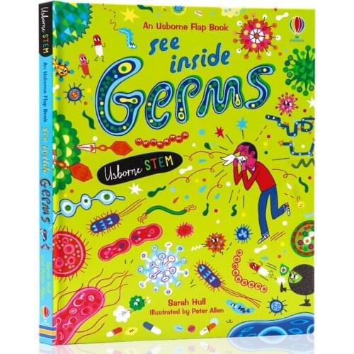 5-8 year 1 book/set Usborne See Inside Germs English picture books Childrens three-dimensional turning books Popular science