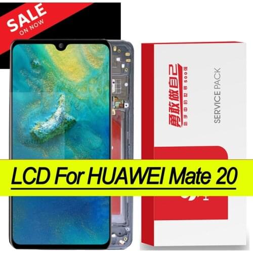 Original 6.53'' Display with Frame for Huawei Mate 20 LCD Touch Screen Digitizer Assembly Mate20 HMA-l29 HMA-l09 Repair Parts