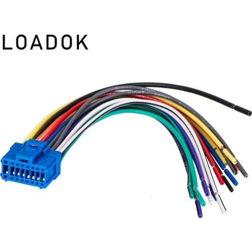 For Pioneer AVH-P6500DVD AVIC-N1 N2 N3 16Pin Copper Wire Harness Blue Plug Connector Adaptor Assembly Cable Para Carnival