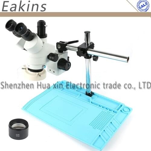 Eakins 3.5X-45X Trinocular Stereo Microscop WF10X/20 Universal Bracke 144 LED Light + Mat
