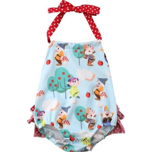 Cotton Infant Kid Toddler Baby Girl Clothes Sleeveless Bodysuit Jumpsuit Outfit Size 0-2T