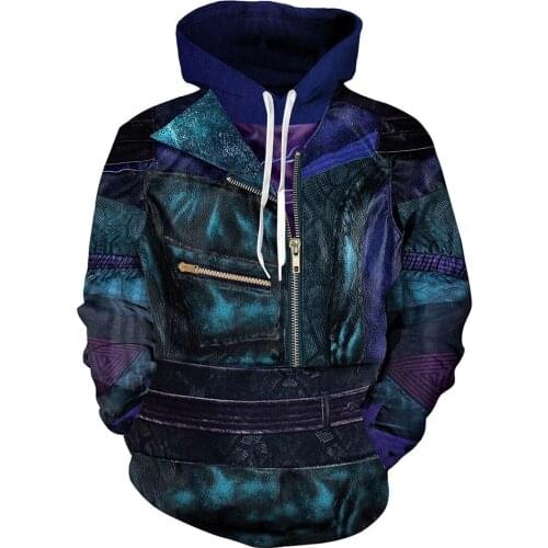 Descendants 3 Hades Hoodie Cosplay Hip Hop Hooded Sweatshirt 3D Print Hoodies Pullover Unisex Coat Costume Men Women Jackets