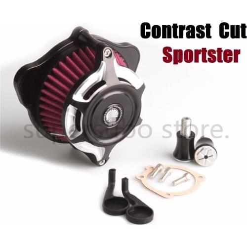 Contrast Cut Split Blunt Air Cleaner intake filter for harley Sportster 1200 883 Forty Eight 91-15