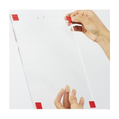 A4 acrylic sheet perspex double-layer acrylic card slot transparent plexiglass photo display board horizontal/portrait 2pcs