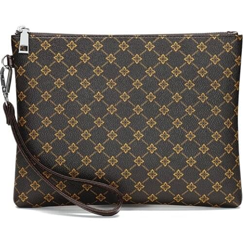 2021 New Design Mens Day Clutch Soft Envelop Bag Big Capacity Handbag Business Messenger Bag Male Travel Bag Casual Tote