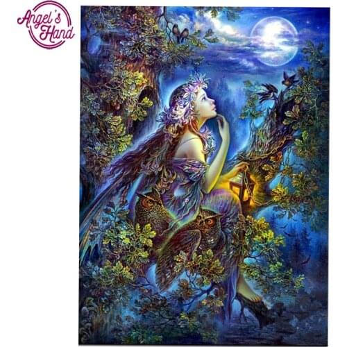 Diamond Embroidery Kits DIY 5D Diamond Painting Angel Mosaic Pattern Picture Of Rhinestones Crystals Fantasy Forest Home Decor