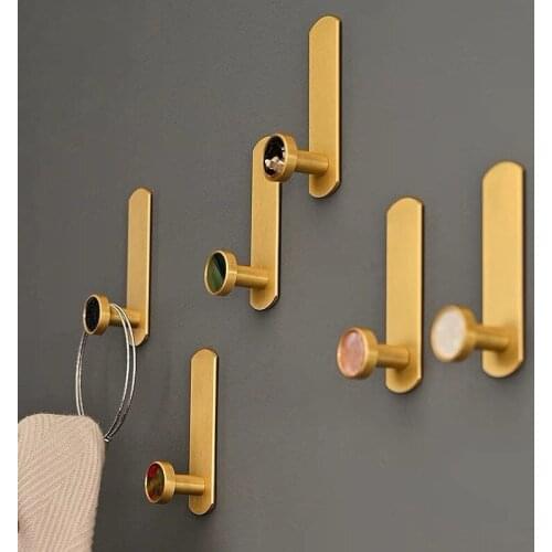 Wall Hooks for Bathroom Nordic Hooks for Kitchen Hanger In The Hallway On Door Wardrobe Hangers Decorative Gold Hook Accessories