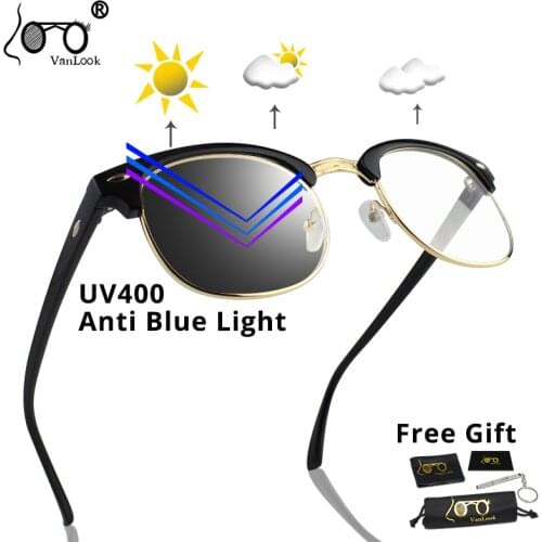 Photochromic Computer Glasses Anti Radiation Anti Blue Ray UV Zero Glasses Men Women Square Unisex Optical Eye Spectacle Frame