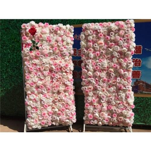 SPR Wholesale 40*60 Cm/pc Wedding Event Backdrop Decor 3D Fake Flowers Panel Artificial Flower Wall
