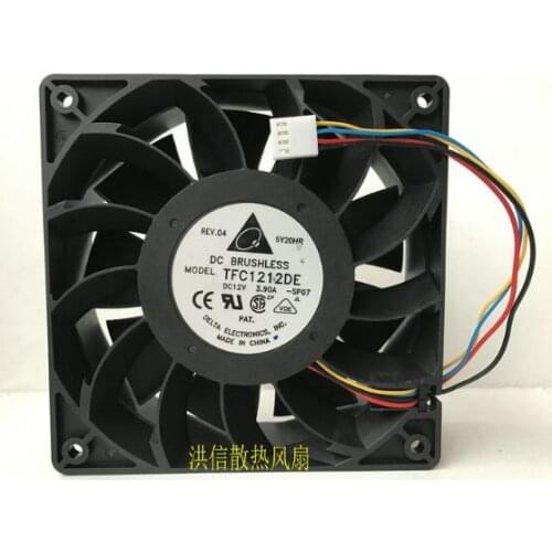 The original DELTA TFC1212DE 12V 3.9A 12038 dual ball pressure type fan violence