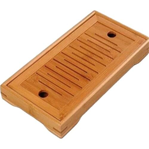 Japanese-style Rectangle Bamboo Tea Tray Water Storage Tea Table Serving Table Plate Food Storage Dish for Home Serving Tray