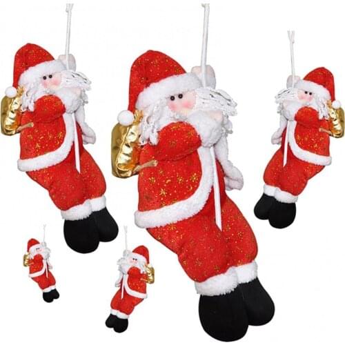 Christmas Santa Claus Climbing Rope Showcase Xmas Tree Window Hanging Decoration