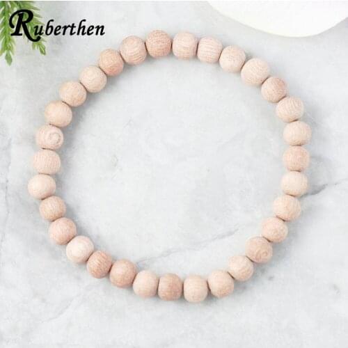 Ruberthen Dainty Beaded Rosewood Bracelet Minimalist Stacking Bracelet Simple Delicate Boho Jewelry Mala Bracelet Yoga Gift
