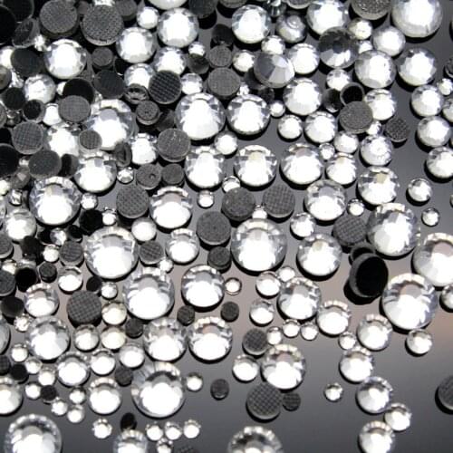 Mix 5 Size Good quality Crystal Clear DMC Flatback Rhinestone Strass Crystal Hot fix Rhinestones 1440PCS/LOT for DIY Garments