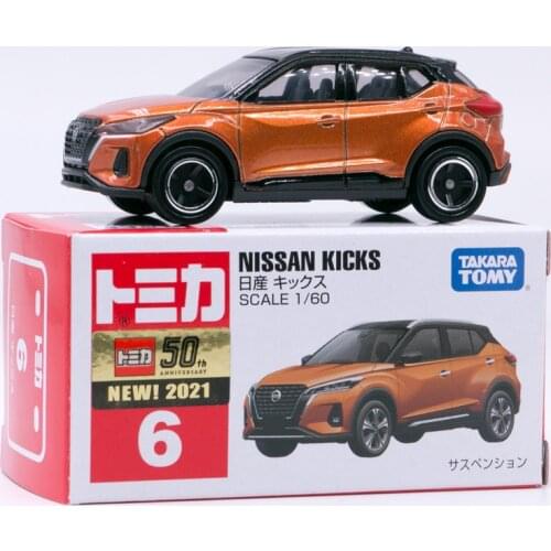 Takara Tomy Tomica No.6 Nissan Kicks Scale 1/60 Die-Cast Car Model Children Toys with New Lable