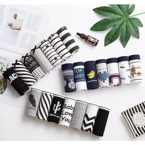 5/7pcs Panties Womens Briefs Comfortable Cotton Underwear Sexy Panties Lingerie Cueca Calcinhas Underpants Cute Panties