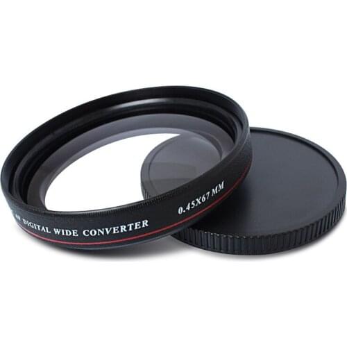 ZOMEI Ultra Slim Thin 67mm 0.45 x Wide Angle Filter Lens Without Dark Corner For Canon 18-105mm 18-135mm Nikon 18-55mm DSLR Lens