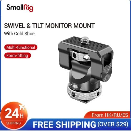 SmallRig Universal Swivel and Tilt Monitor Mount with Cold Shoe For SmallHD/Atomos/Blackmagic Monitor/Screen/EVF Mount -2346