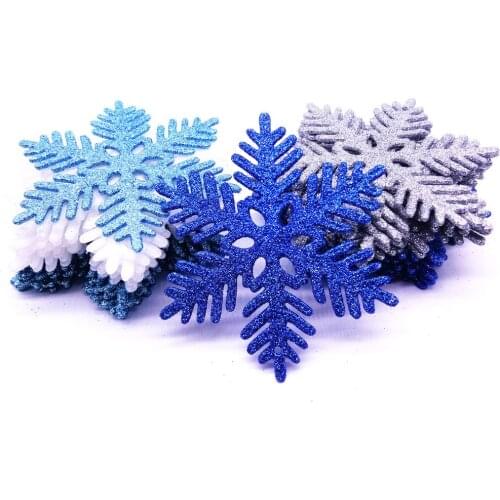 Frozen Party Decor Snowflake Decoration 4 Colors Set Plastic Christmas Decoration Christmas Tree Ornament Wedding Decoration
