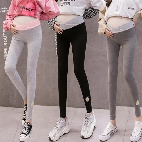 053# Maternity Pants Spring Autumn Cotton Stretch Belly Support Pants Maternity Leggings Maternity Trousers