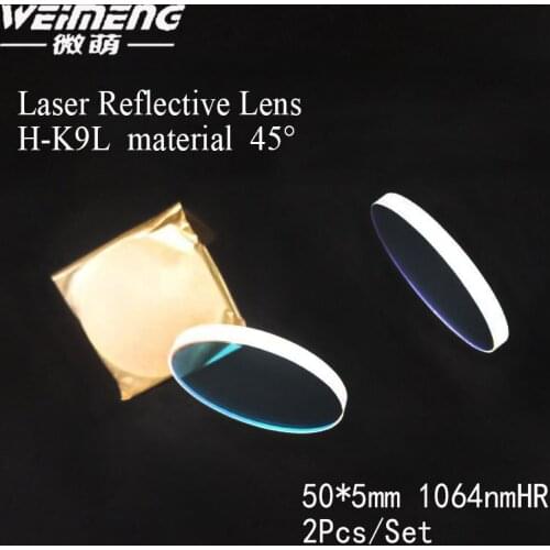 Weimeng 45degree Laser Reflector Lens 50*5mm H-K9L Material 1064nm HR For Optical Accessory Mirror Cut Machine