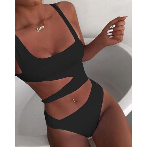 YYCZF 2021 New sexy women swimwear One Piece Womens swimsuit Cut Out Push Up Swimwear Monokini Bathing Suits Beach Wear bikini